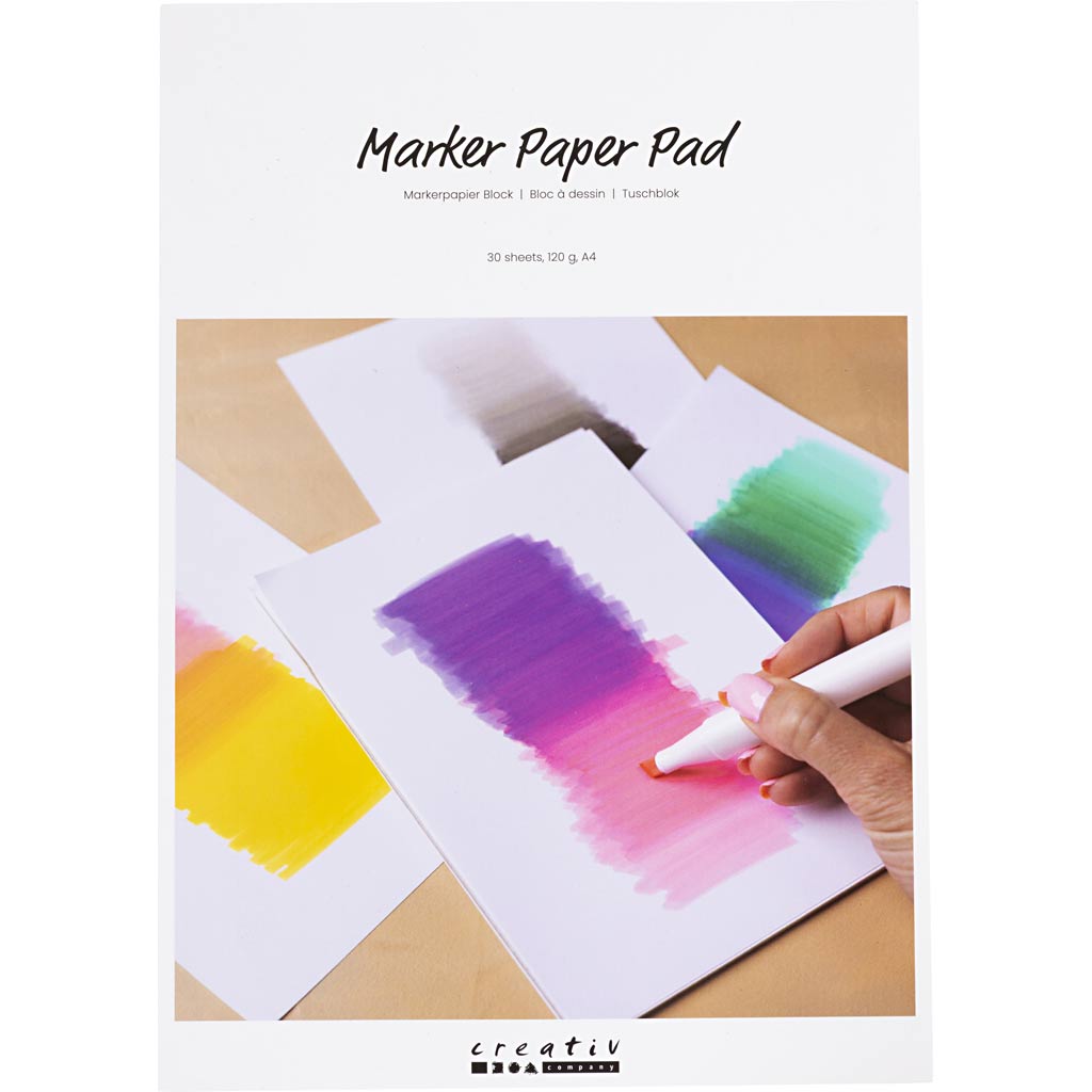 Creativ company paper pad for markers, A4, sheet 210x297 mm, 120 g, white, 30 sheets 1 box