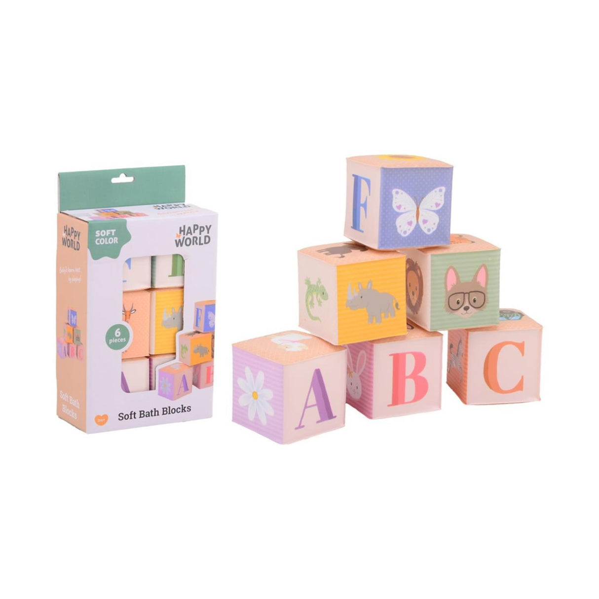 Johntoy john toy mundo feliz 6 bloques de baño