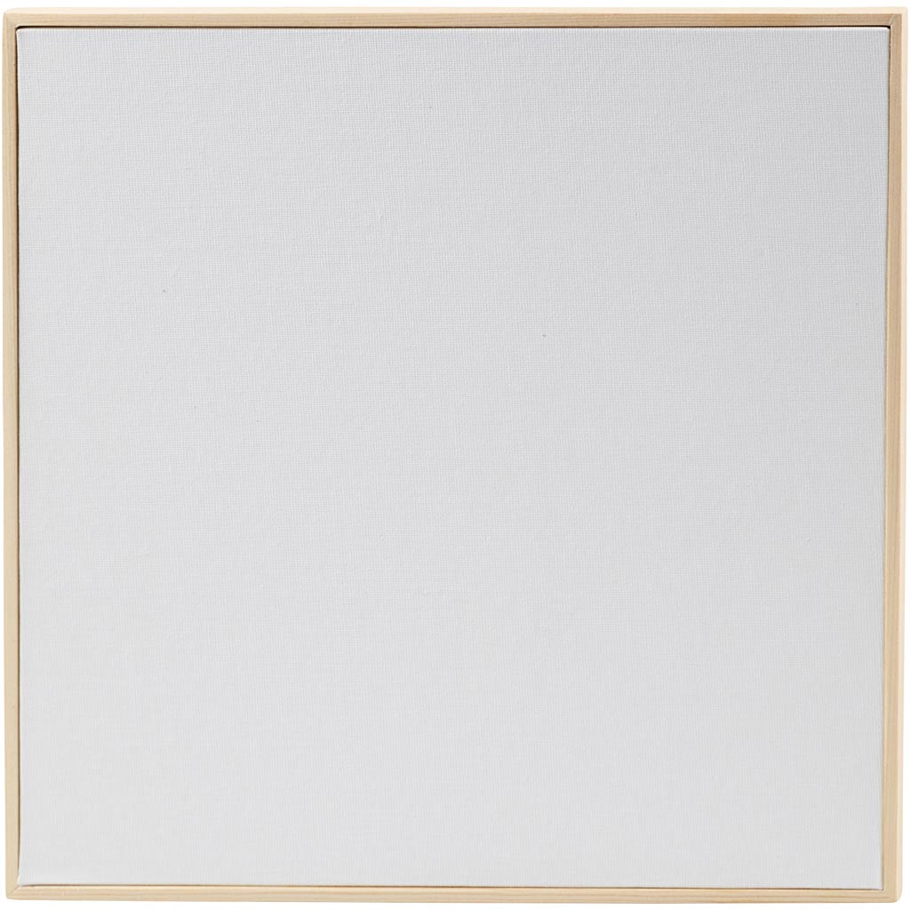 Platnena plošča Creativ Company z okvirjem, velikost 30x30 cm, 280 gr, bela, 1 kos