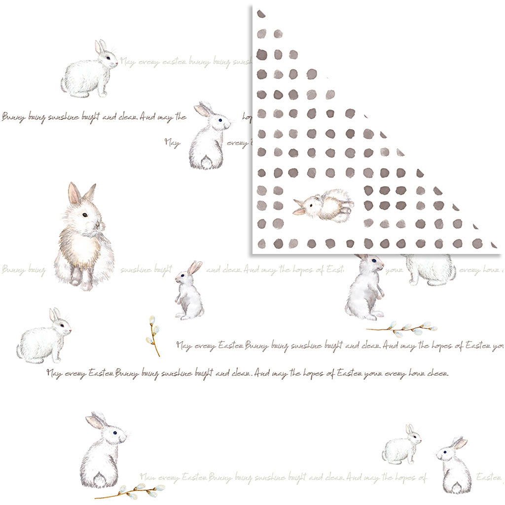 Vivi Gade design paper, rabbit, sheet 30.5x30.5 cm, 180 g, 5 sheets 1 box