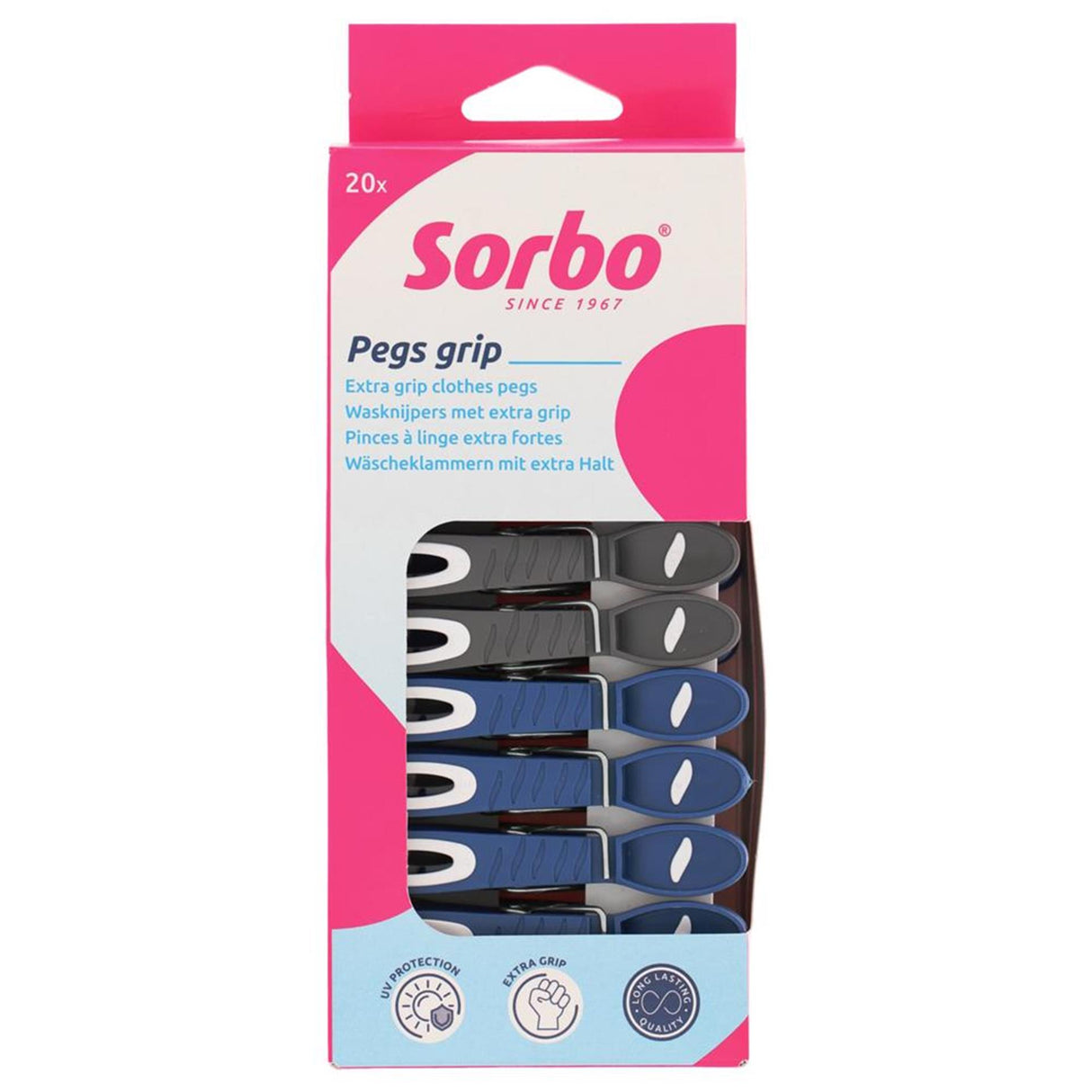 Sorbo clothespins 20pcs trendy color