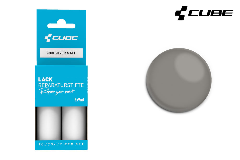 Cube touch-up pen set silver matt