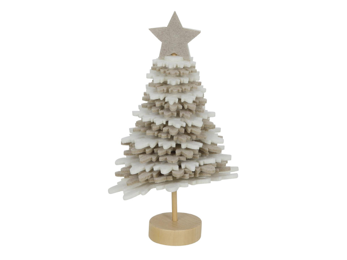 Svenska living beeld vilt kerstboom 16cm beige wit