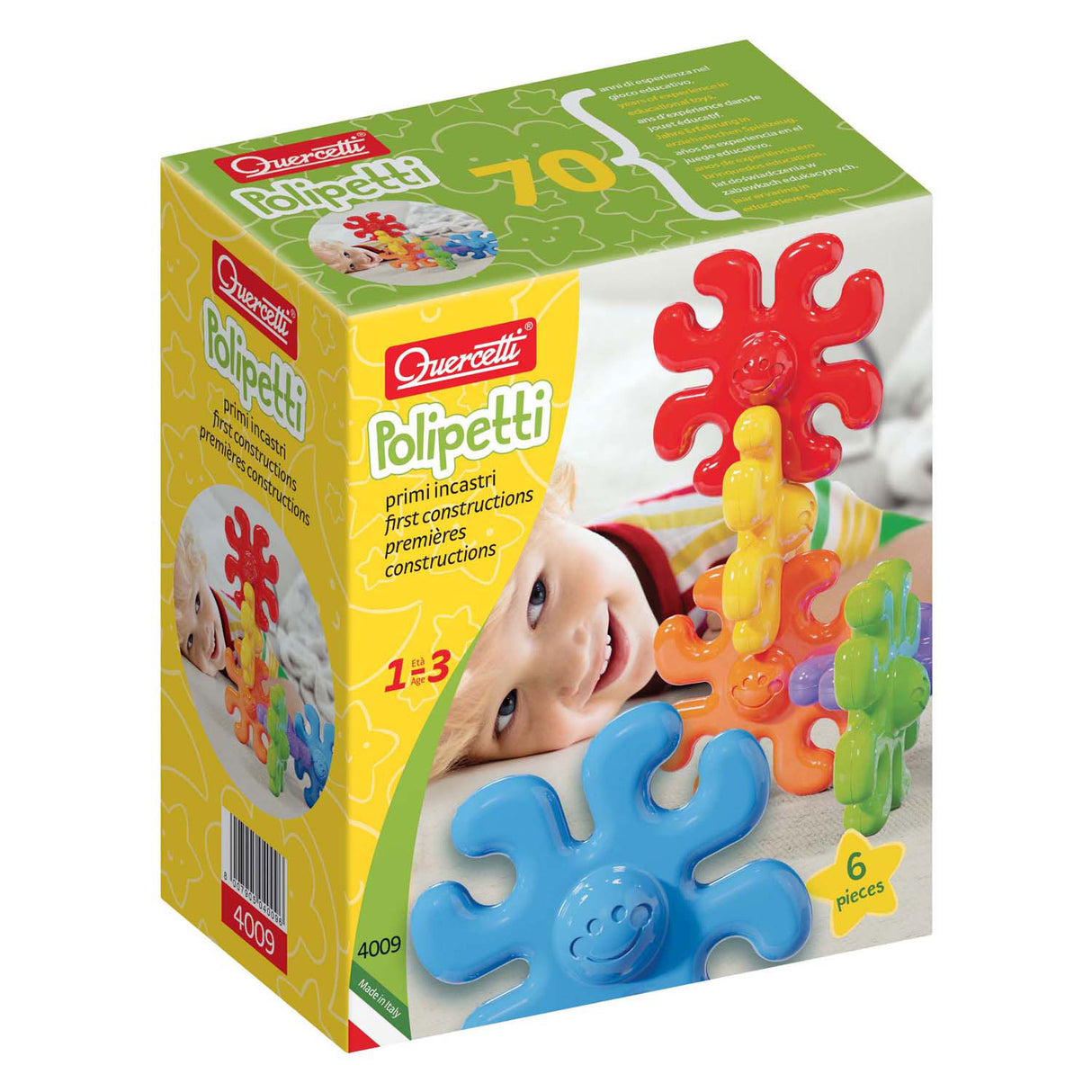 Quercetti Building Shapes Octopus, 6pcs.