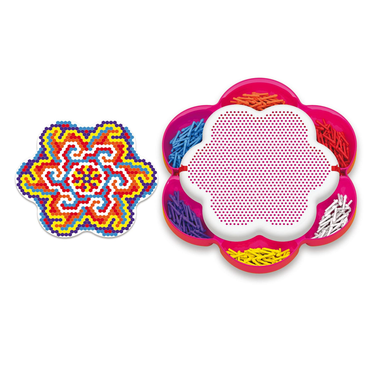 Quercetti Pixel Art Mandala, 1200 Pins