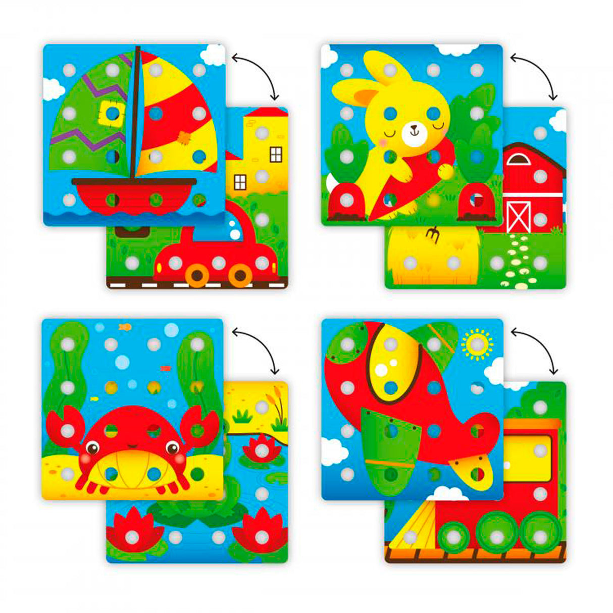 Quercetti jumbo insert pins, 20pcs.