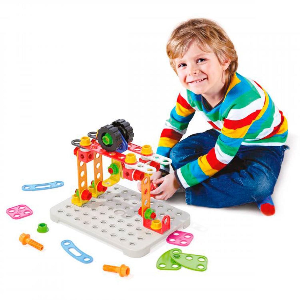 Quercetti tecno jumbo met opopslagbox, 84dlg.