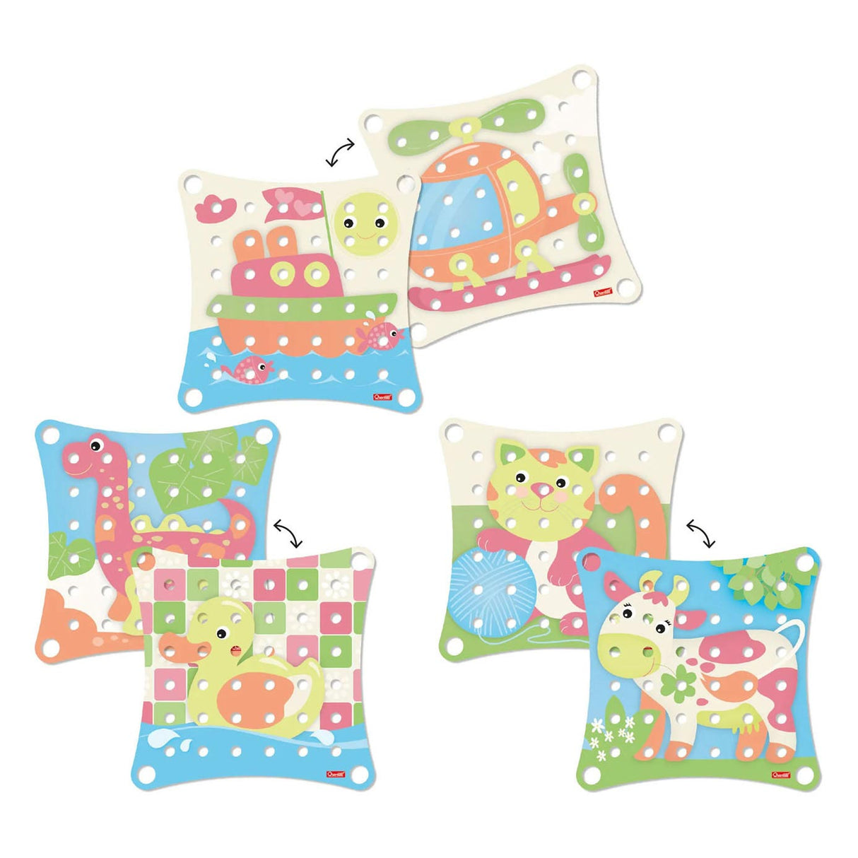 Quercetti Playeco Cuir isteach Mósáic Mór, 41pcs.