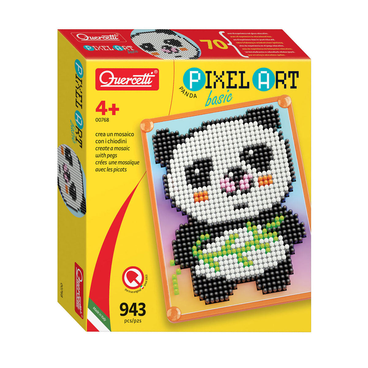 Quercetti pixel art basic panda, 946 pcs.