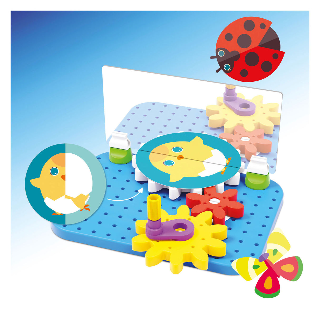 Quercetti mirrorello varustesarja eläimiä