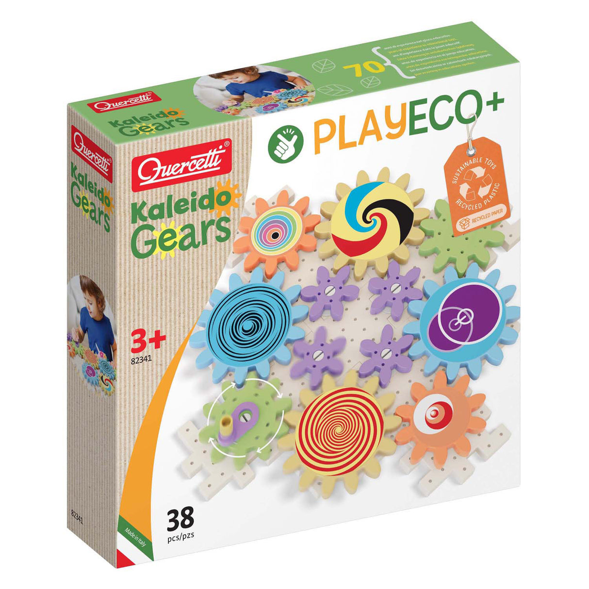 Quercetti Kaleido Gears Play Eco Gear, 38DLG.