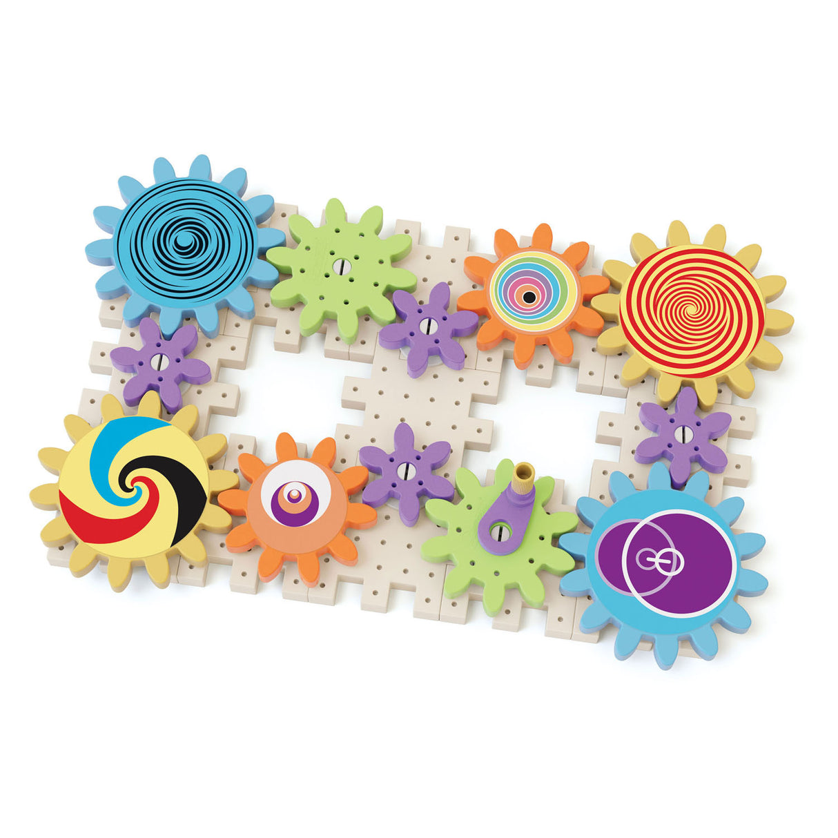 Quercetti Kaleido Gears Play Eco Gear Set, 38dlg.