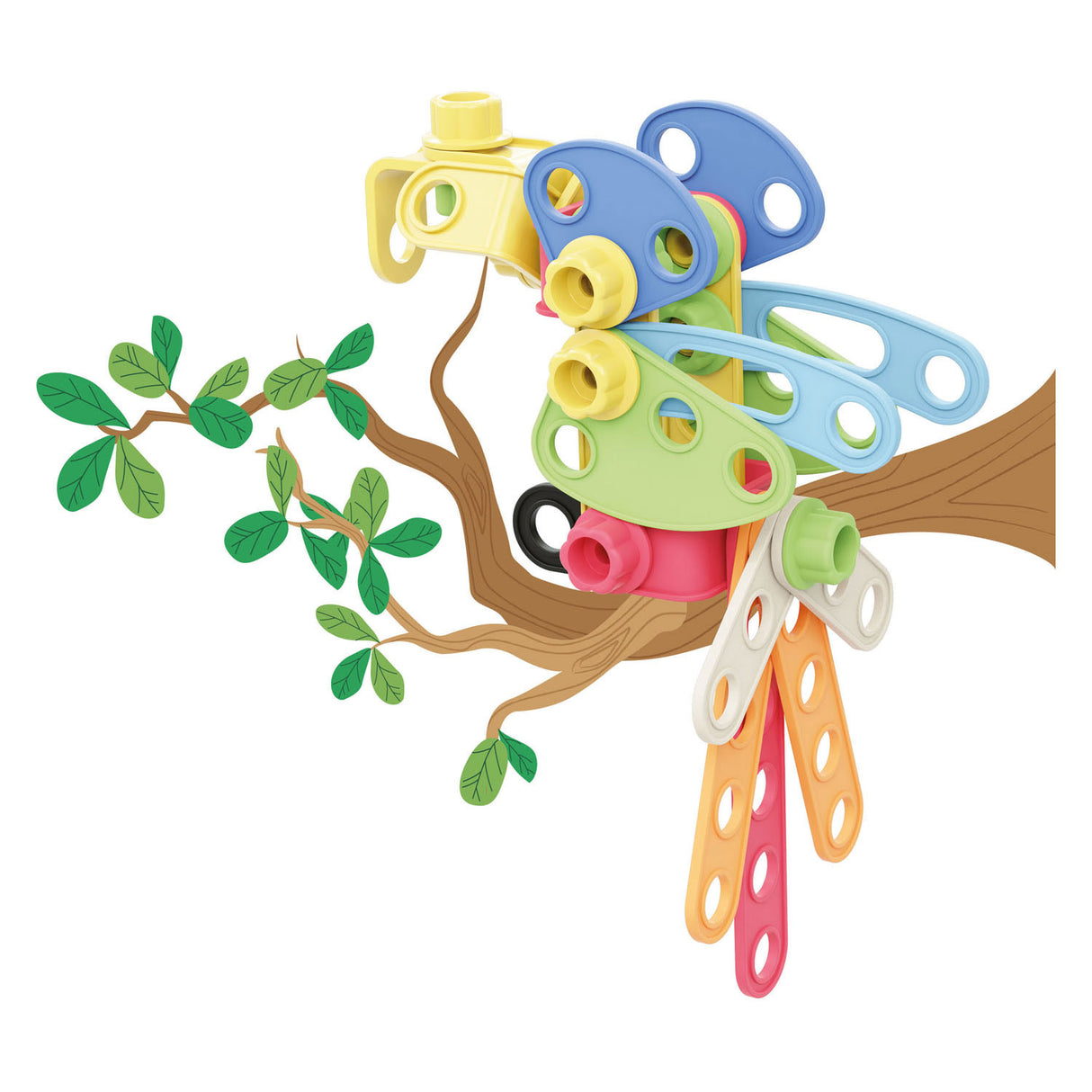 Quercetti Tecno Play Eco Construction Building Set, 52dlg.