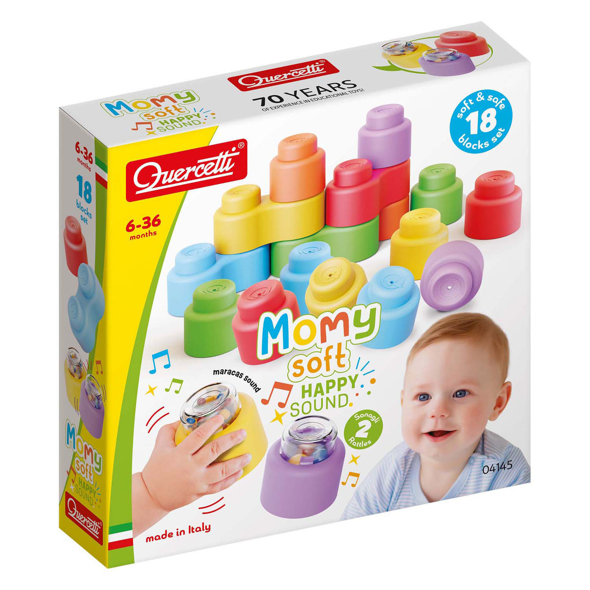 Quercetti Momy Softbausteine mit Sound 18-teilig