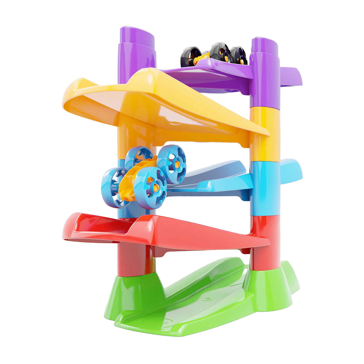 Quercetti racerbane med flip biler, 7 dele.