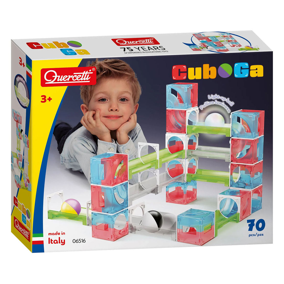 Quercetti cuboga knikkerbaan - 70dlg.