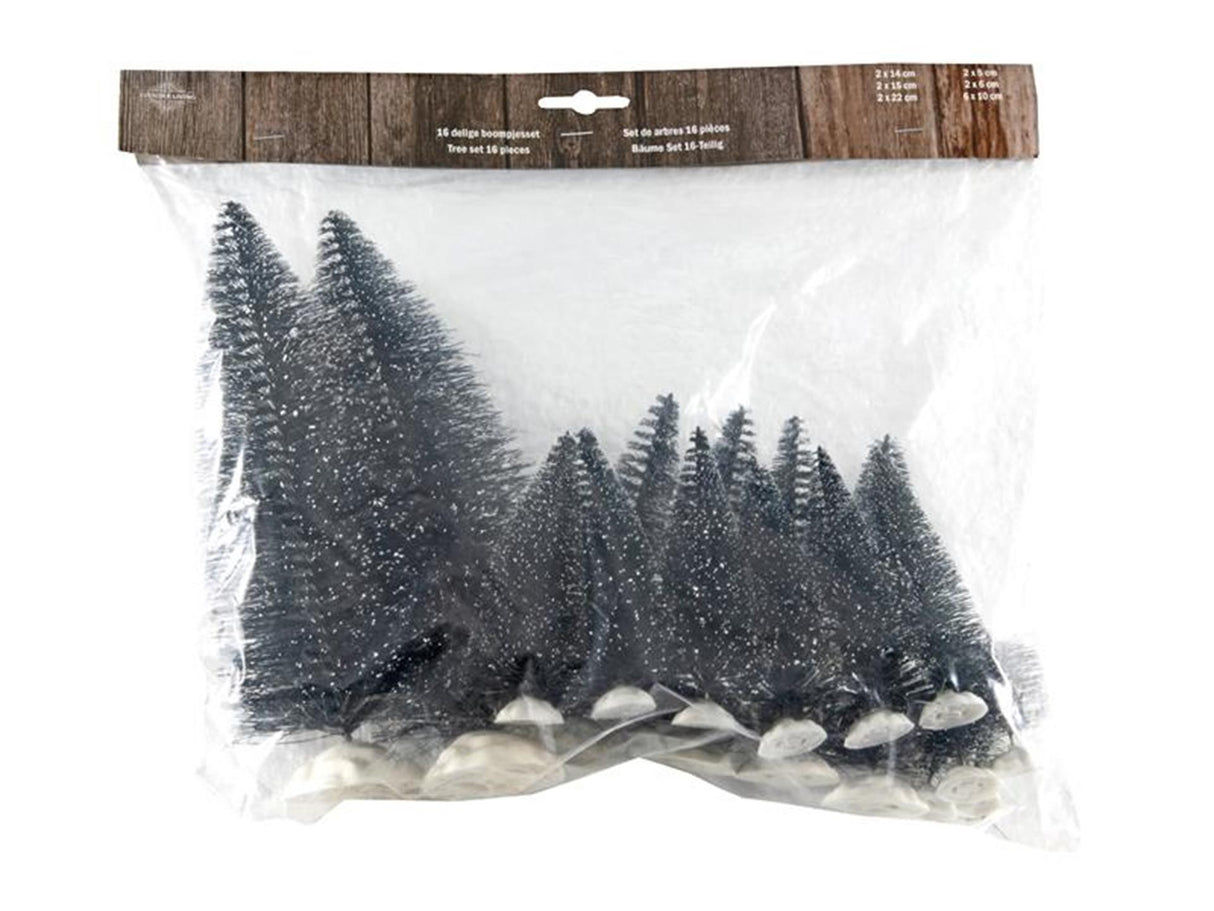 Svenska living mini kerstboompjes pak a 16 stuks