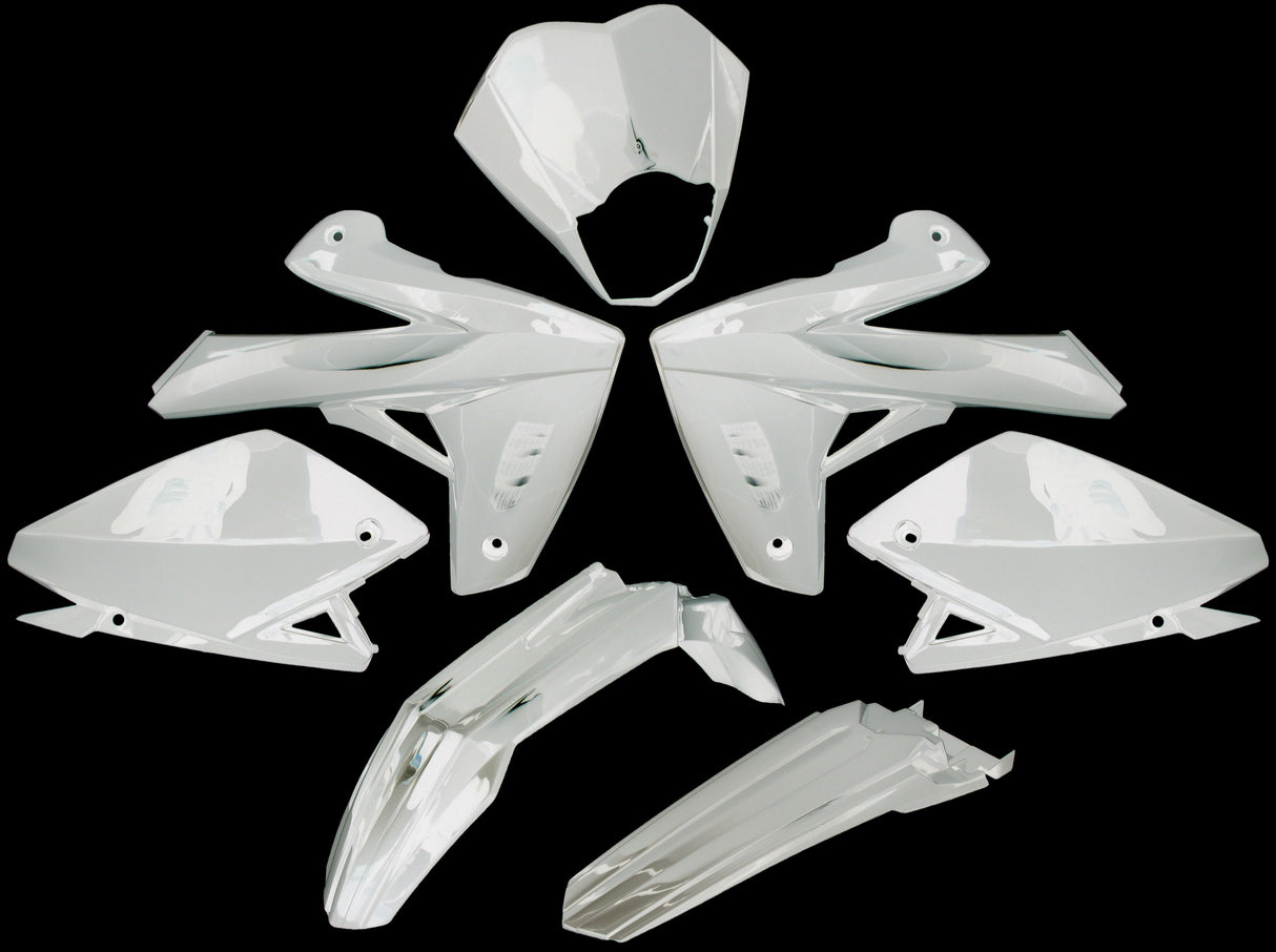 Edge plate set 7-piece for rieju mrt 50 sm - white