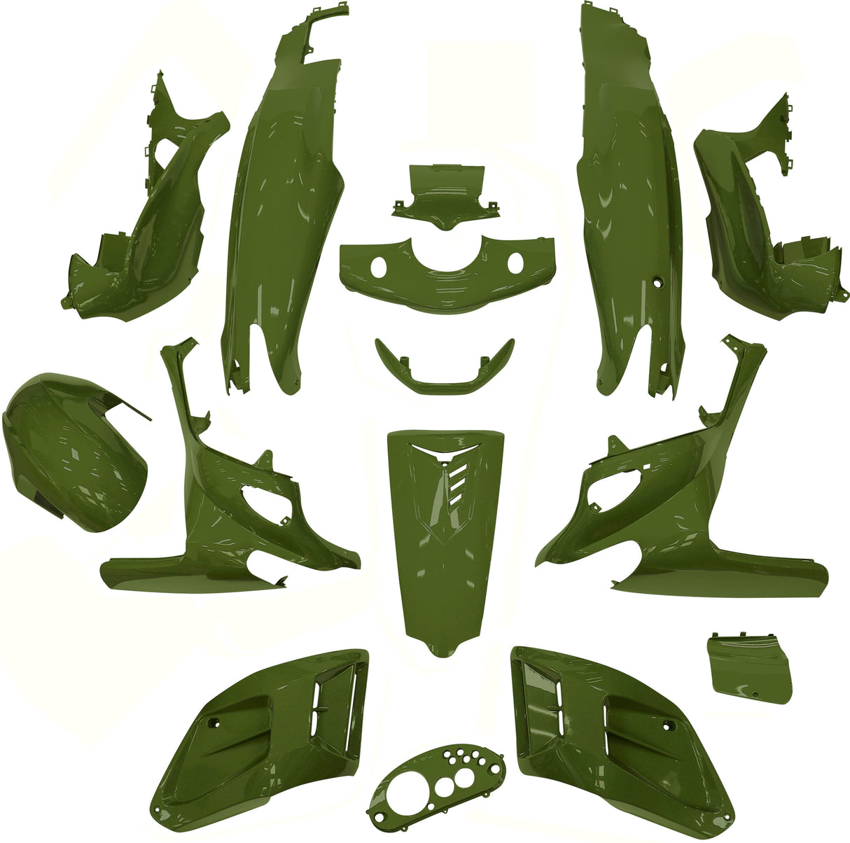 Edge Plate Set Runner 15-piece district green