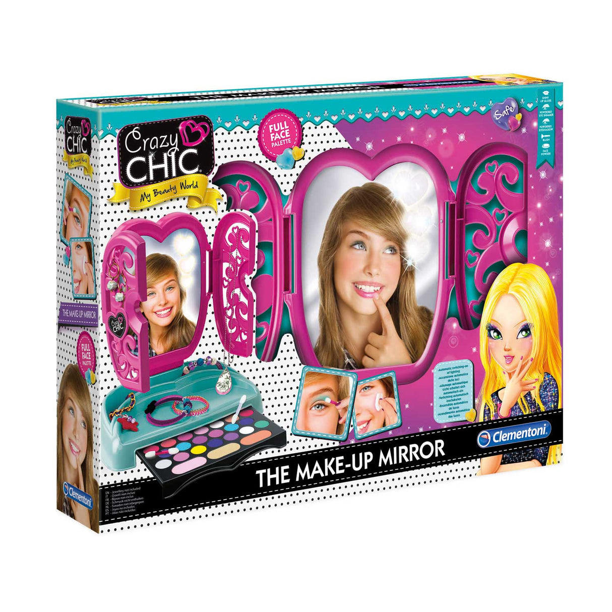 Clementoni Mirror de maquillaje Crazy Chic Chic