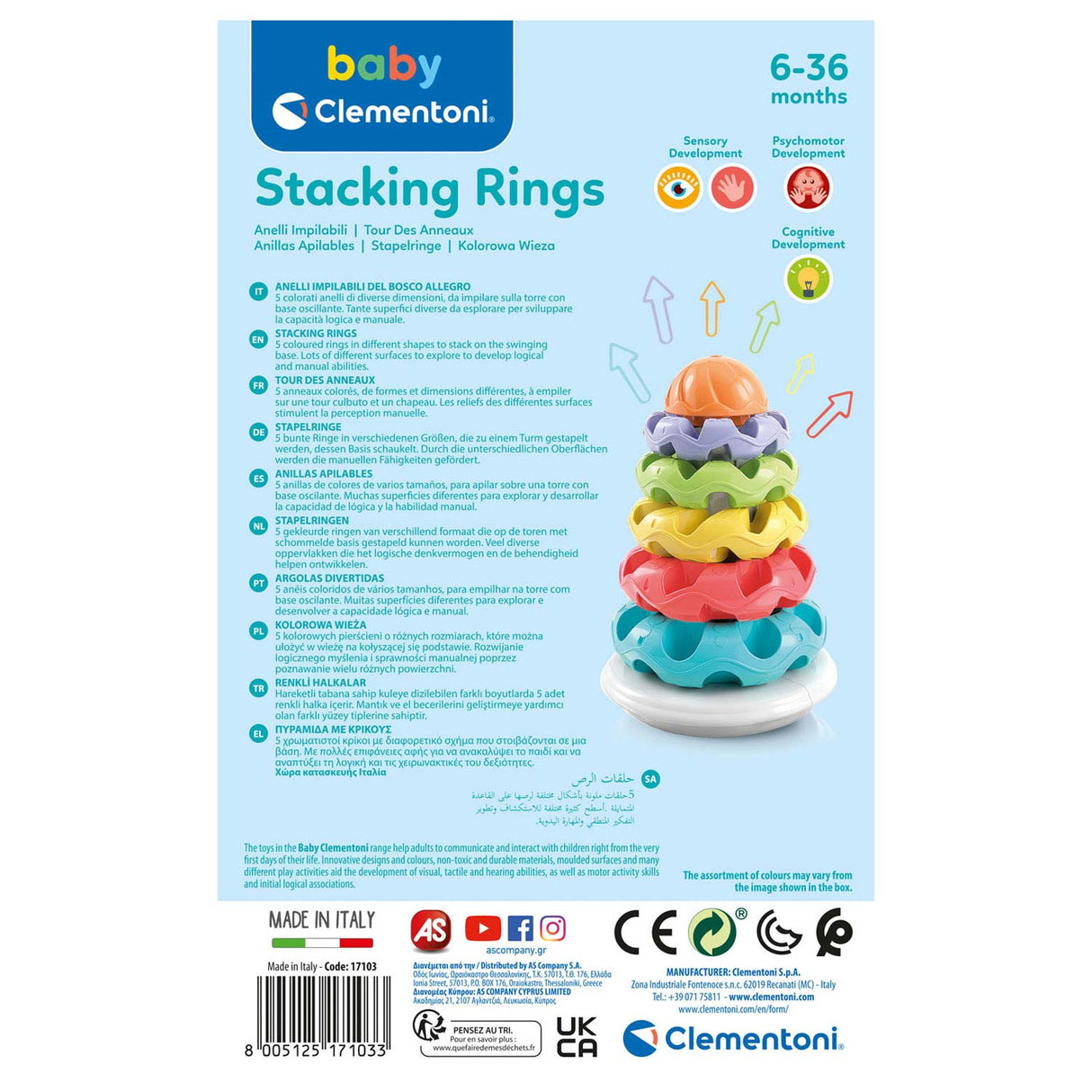 Anneaux de pile de bébé Clementoni