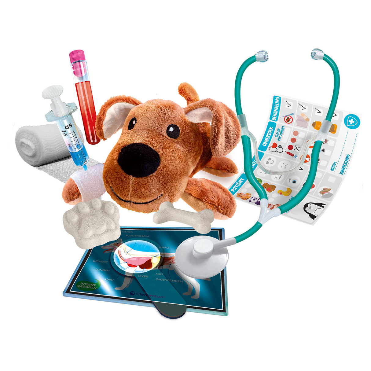 Práctica veterinaria del juego de ciencias de Clementoni