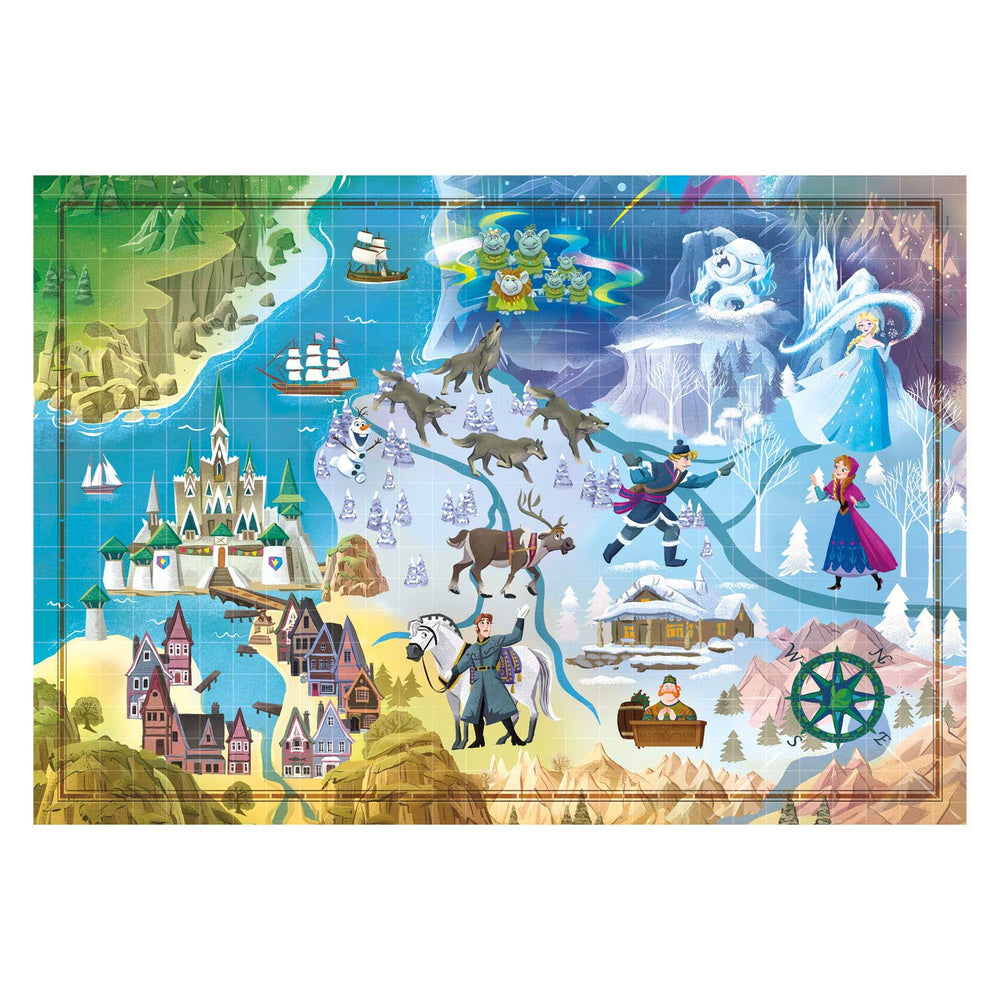 Clementoni World Map Puzzle Disney Frozen, 1000º.