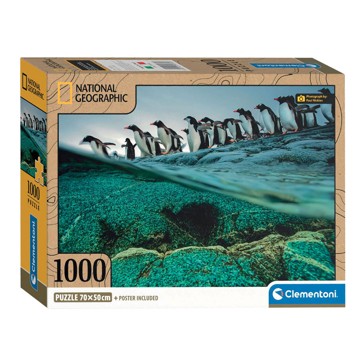 Clementoni Jigsaw Puzzle National Geograpy - Penguin, 1000бр.