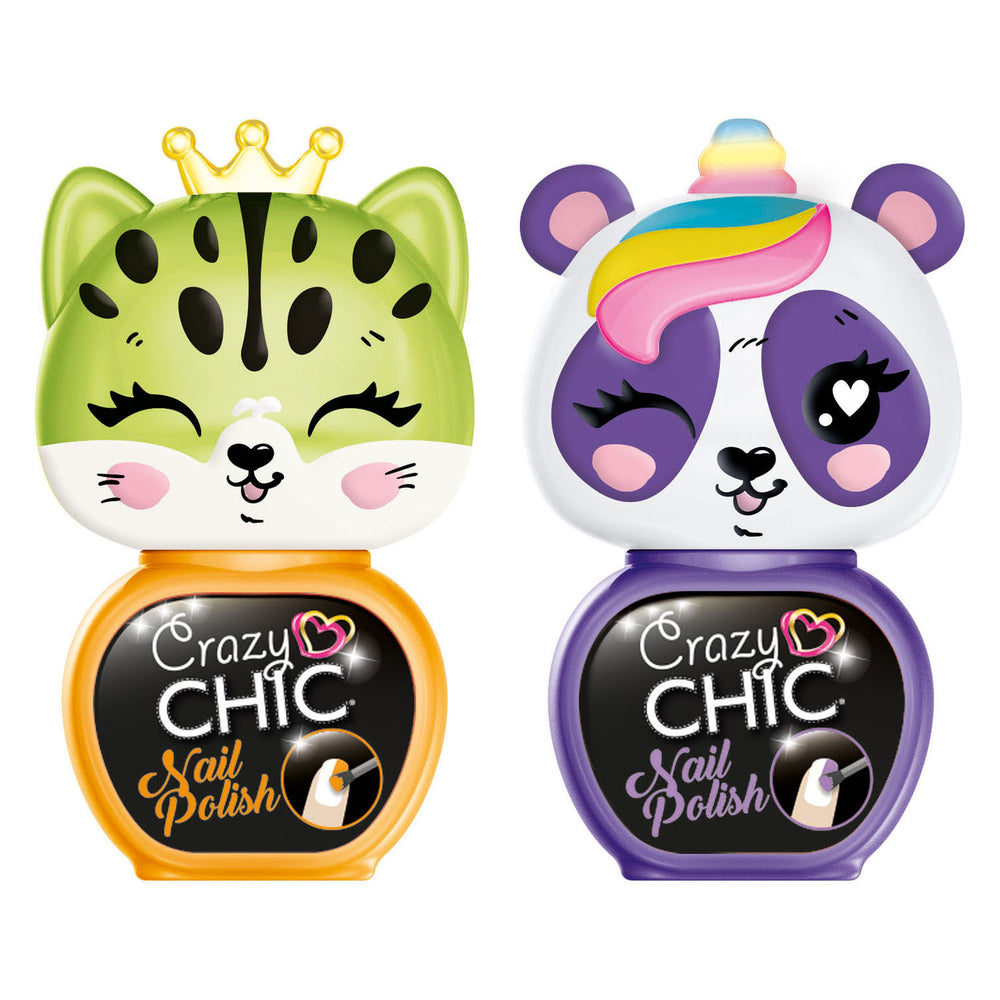 Clementoni crazy chic nail polish orange purple, 2 pcs.
