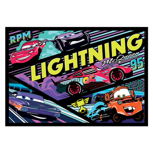 Clementoni Jigsaw Puzzle Super Color Glowing Lights - Cars, 104st.