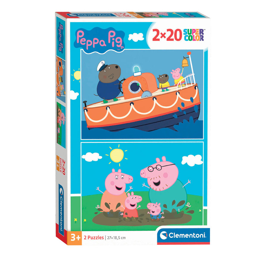 Clementoni Jigsaw Puzzle Superfarbe Peppa Pig, 2x20st.