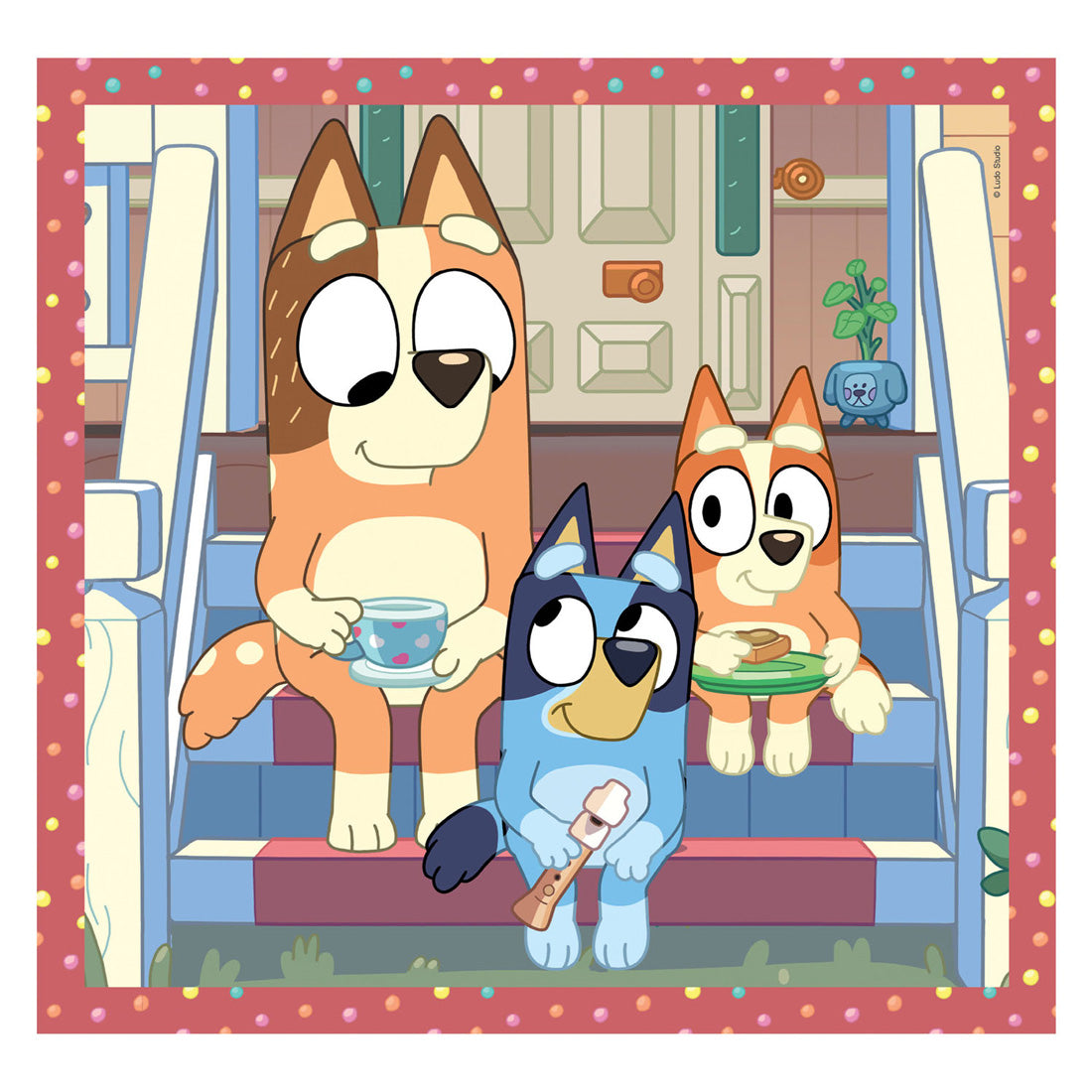 Clementoni legpuzzel super color square bluey, 3x48st.
