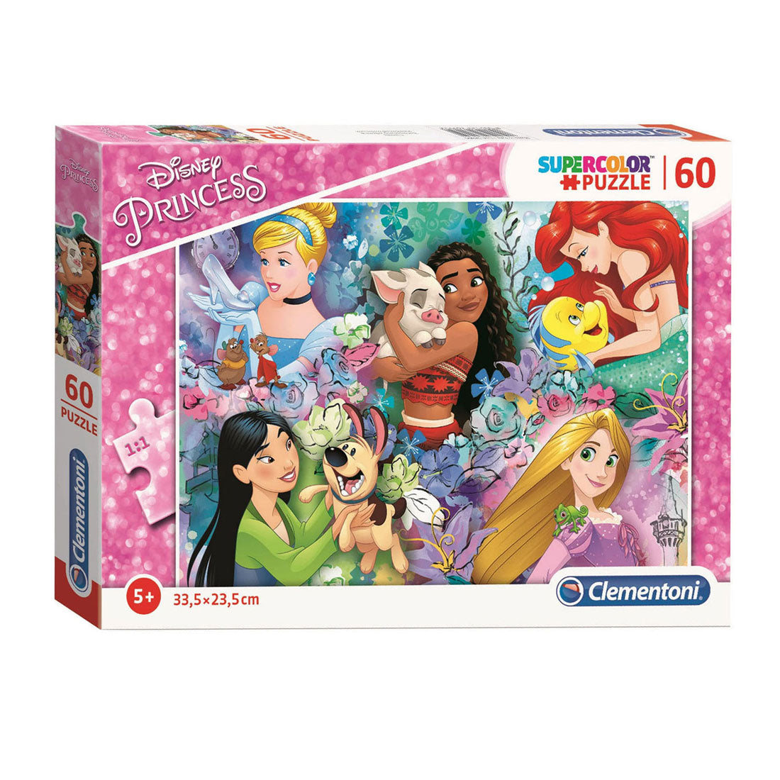 Clementoni Jigsaw Puzzle Super Color Disney Princess II, 60st.