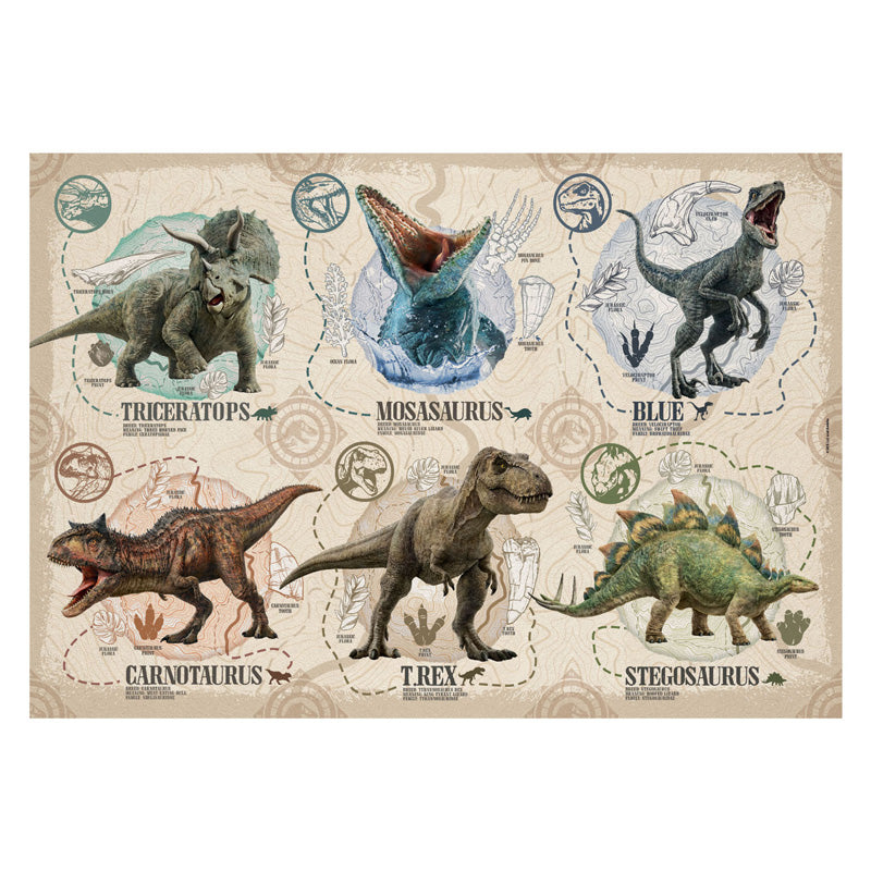 Clementoni jigsaw puzzle super color jurassic world, 104 pcs.