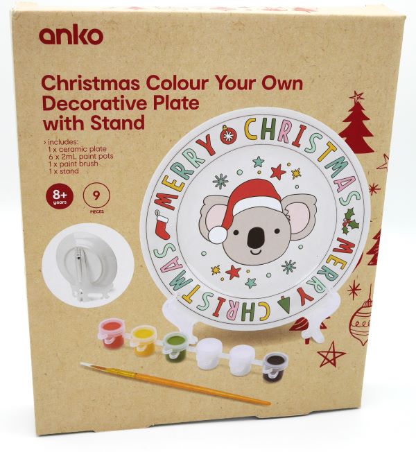 Playgo Christmas plate paint yourself merry christmas