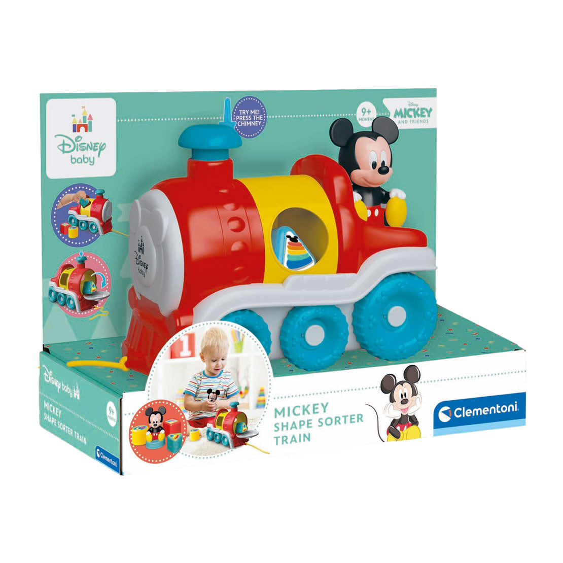 CLEMENTONI Baby - Disney Form Wutk Mickey Mouse Train, 5dlg.
