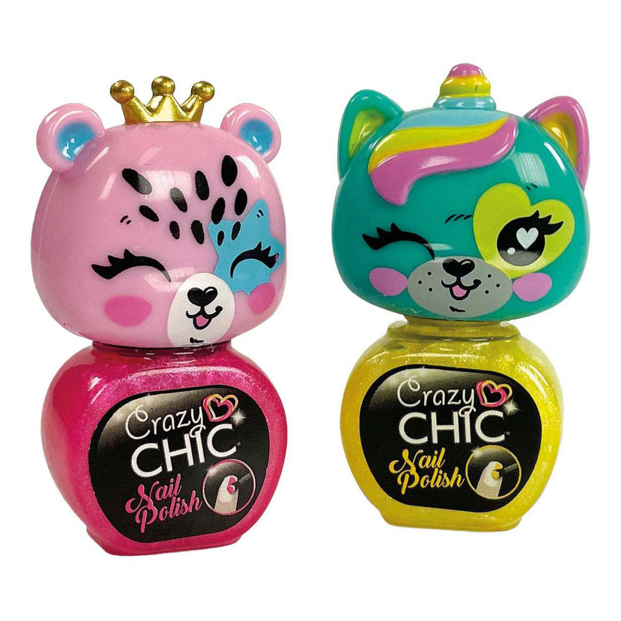 Clementoni crazy chic - nail polish animals, 2 pcs.