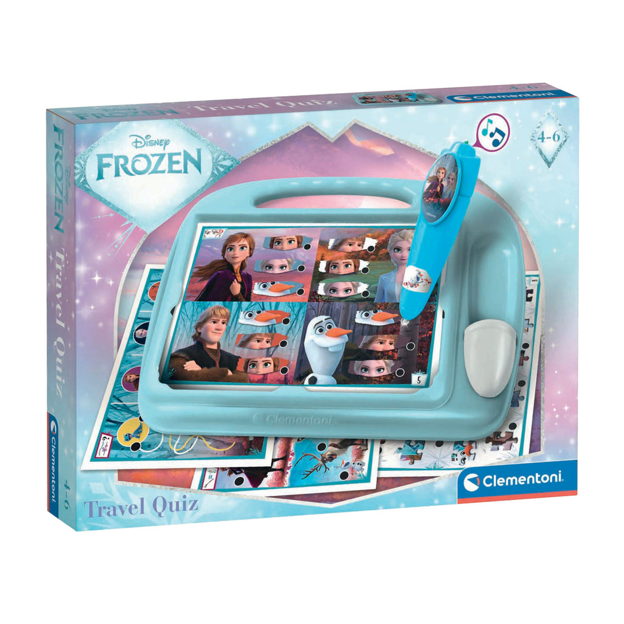 Clementoni juego de viajes frozen quizzy
