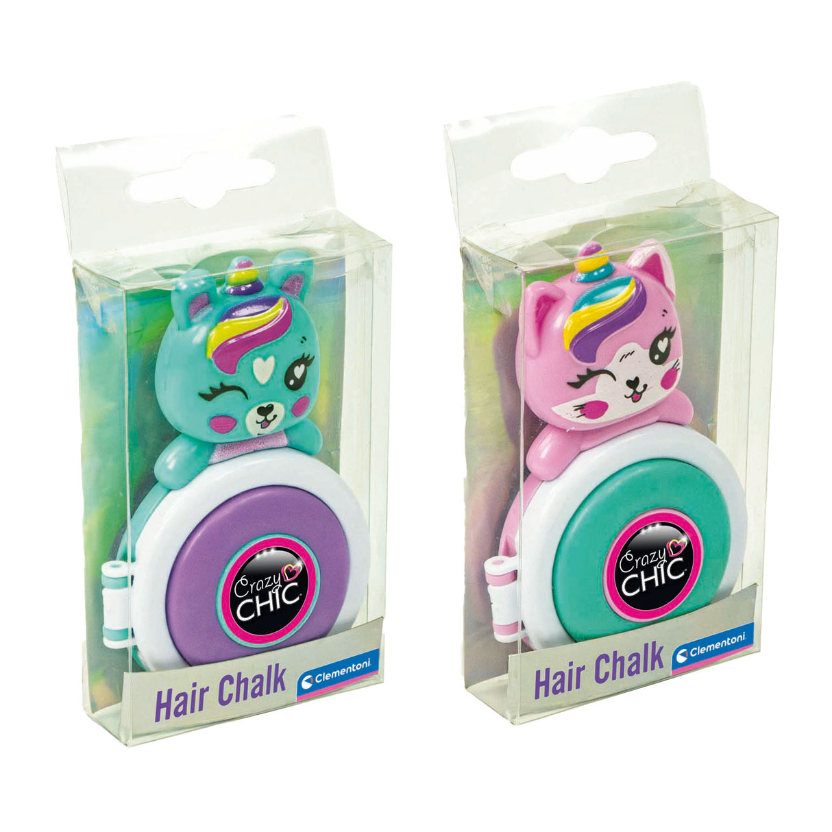 Clementoni crazy chic nydelig hår kritt enhjørning lilla blå