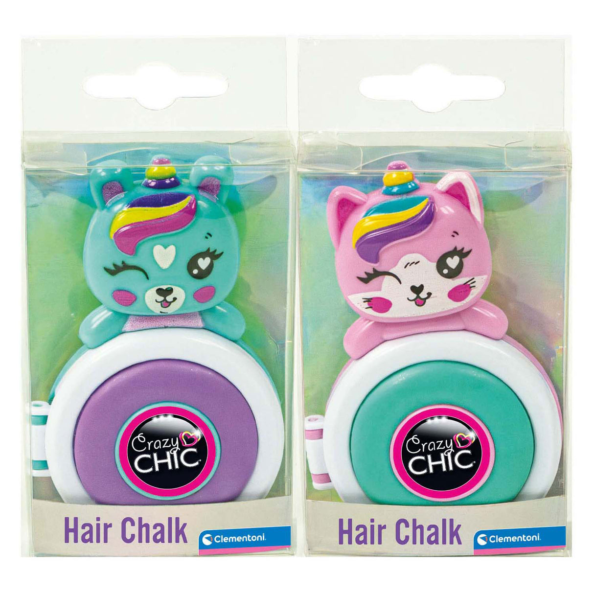 Clementoni crazy chic nydelig hår kritt enhjørning lilla blå