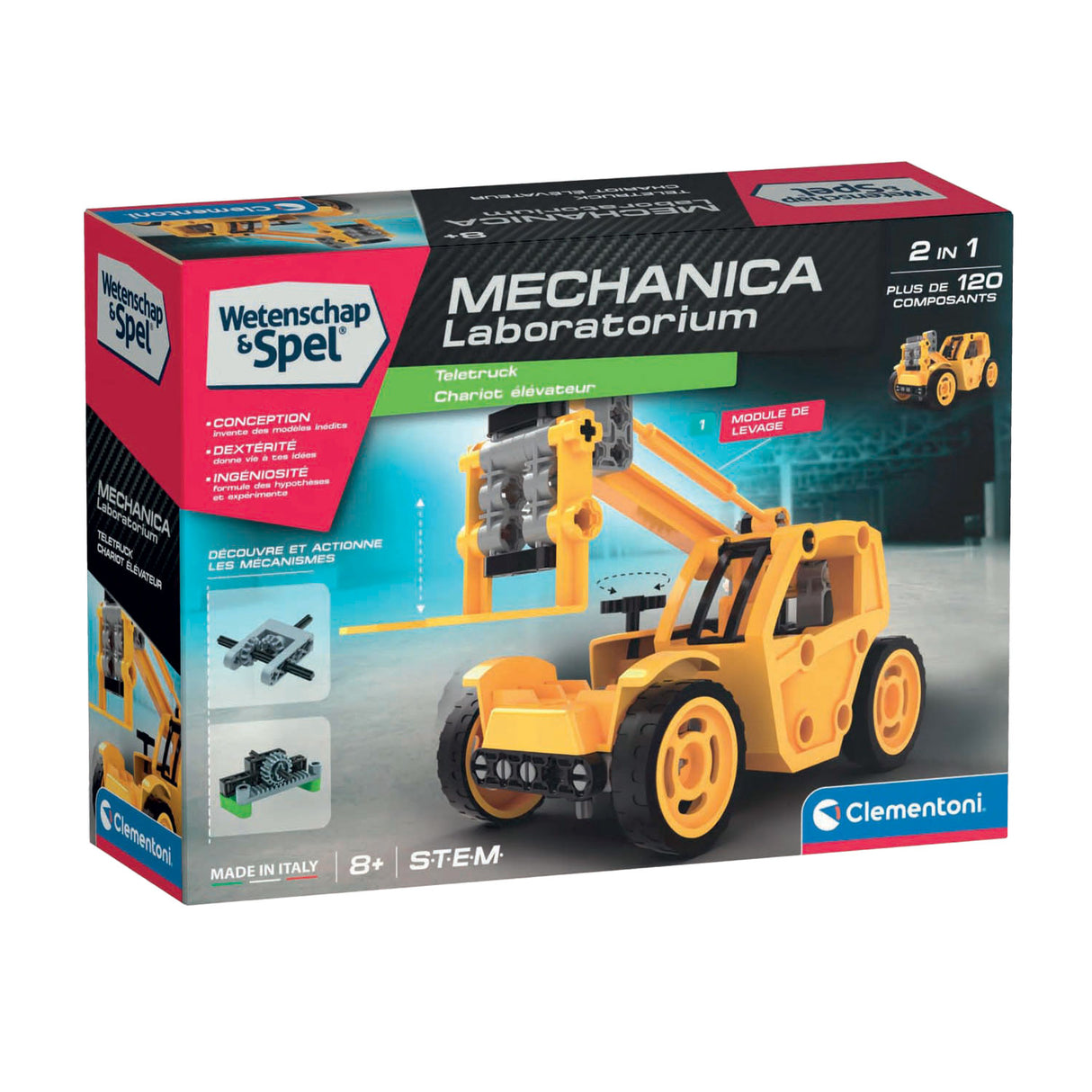 Clementoni Science and Spel - Mechaniklabor Bouwset, 120dlg.