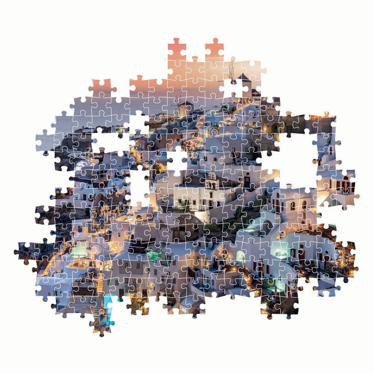 Clementoni jigsaw puzzle shades of santorini, 1000 pcs.