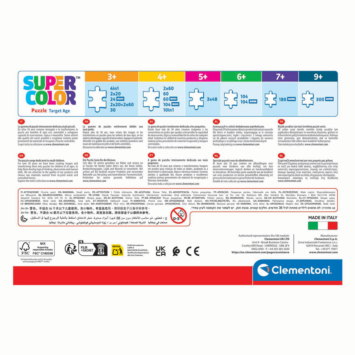 Clementoni puzzle point carré, 3x48pcs.