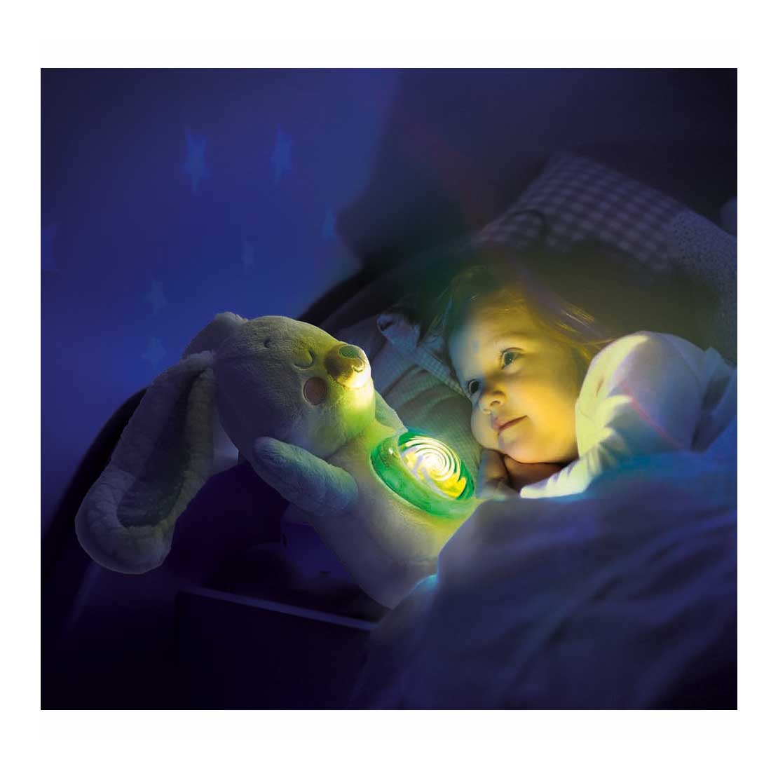 Clementoni otroški zajček interaktivna igrača za ljubkovanje severnega sija