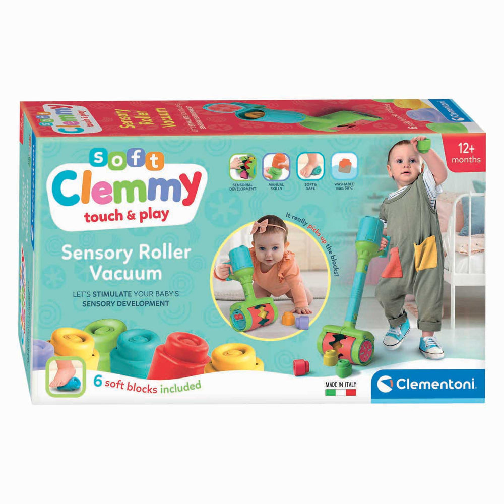 Clementoni soft clemmy vacuum cleaner with 6 blocks
