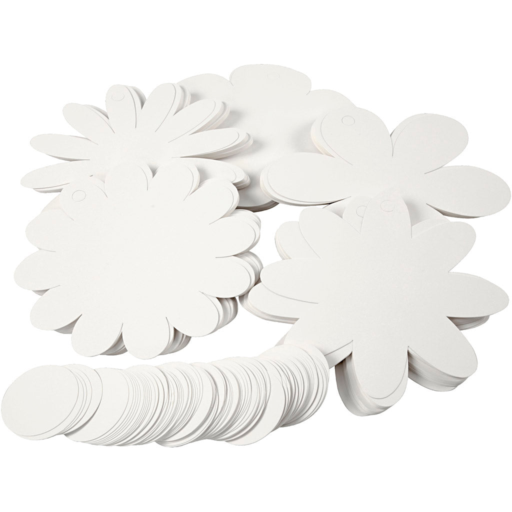 Creativ company bloemen, d 20 cm, 400 gr, wit, 5x20 stuk 1 doos