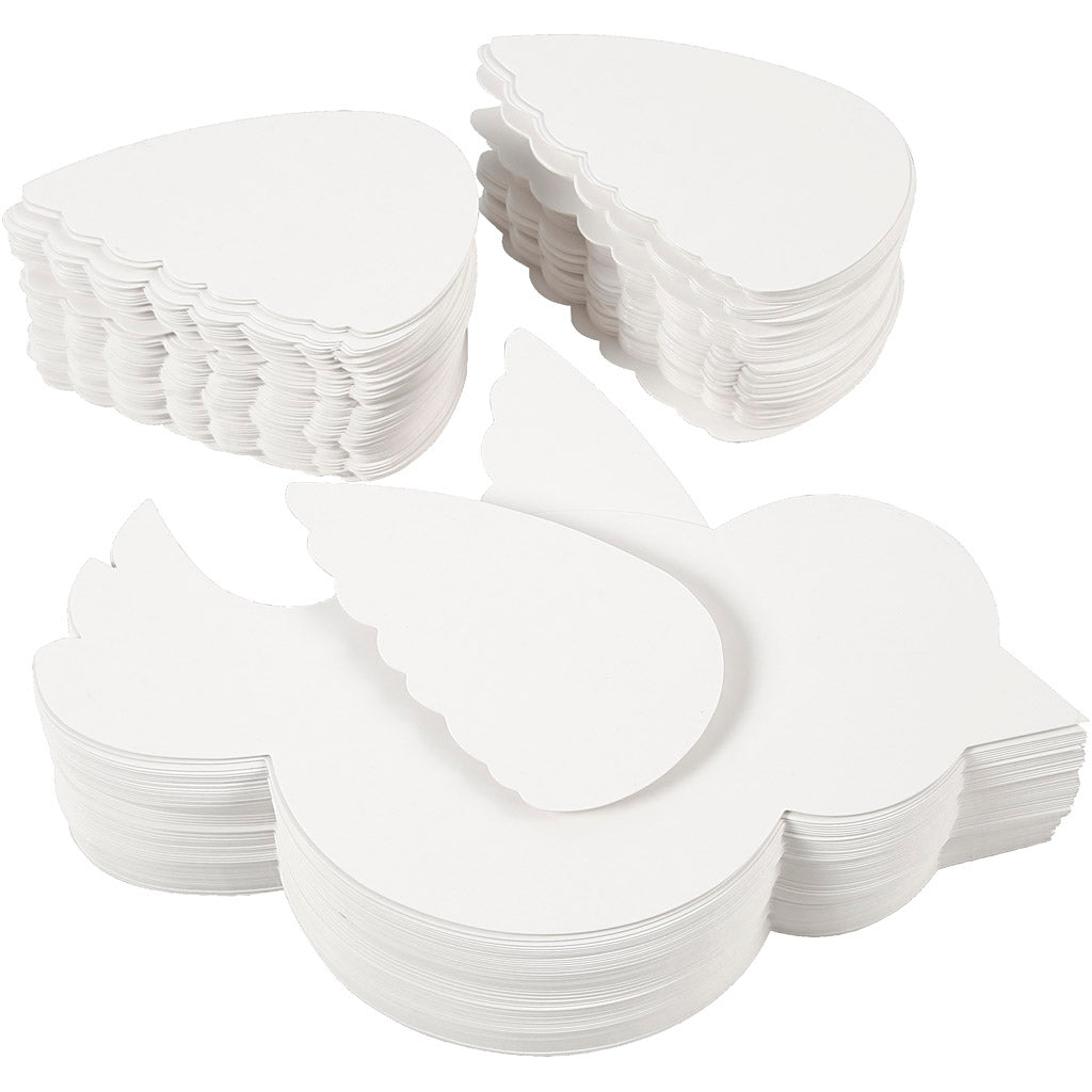 Creativ Firma Vugel, l: 25 cm, 400 g, wäiss, 100 Set 1 Këscht