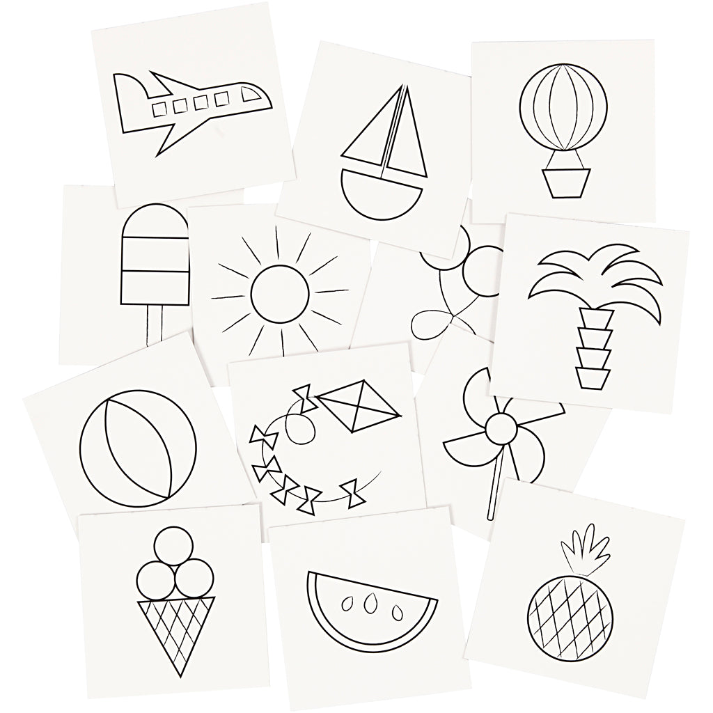 Creativ company memory cards, size 7x7 cm, 400 g, white, 1 set