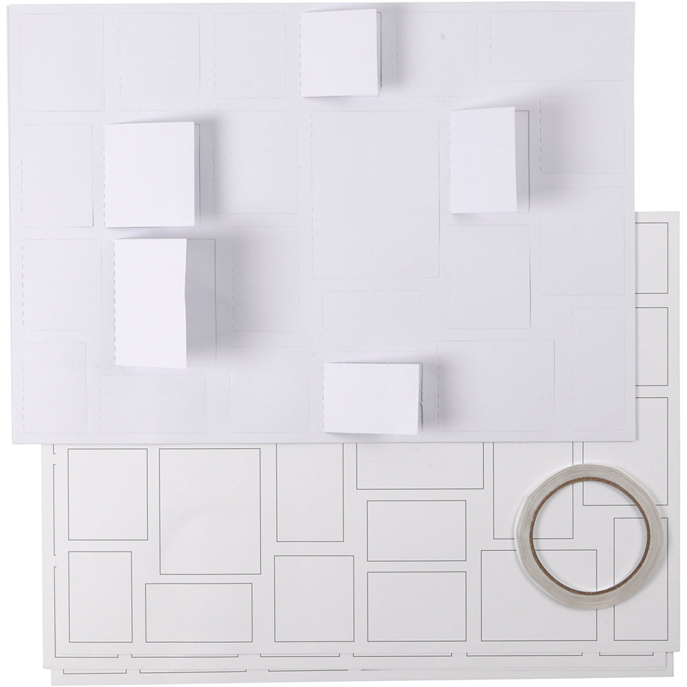 Creativ company Christmas calendar, size 30x42 cm, white, 5 pieces in a box