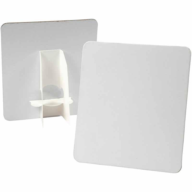 Creativ company deco plate, size 17x19 cm, thickness 2 mm, white, 5 pieces in a box